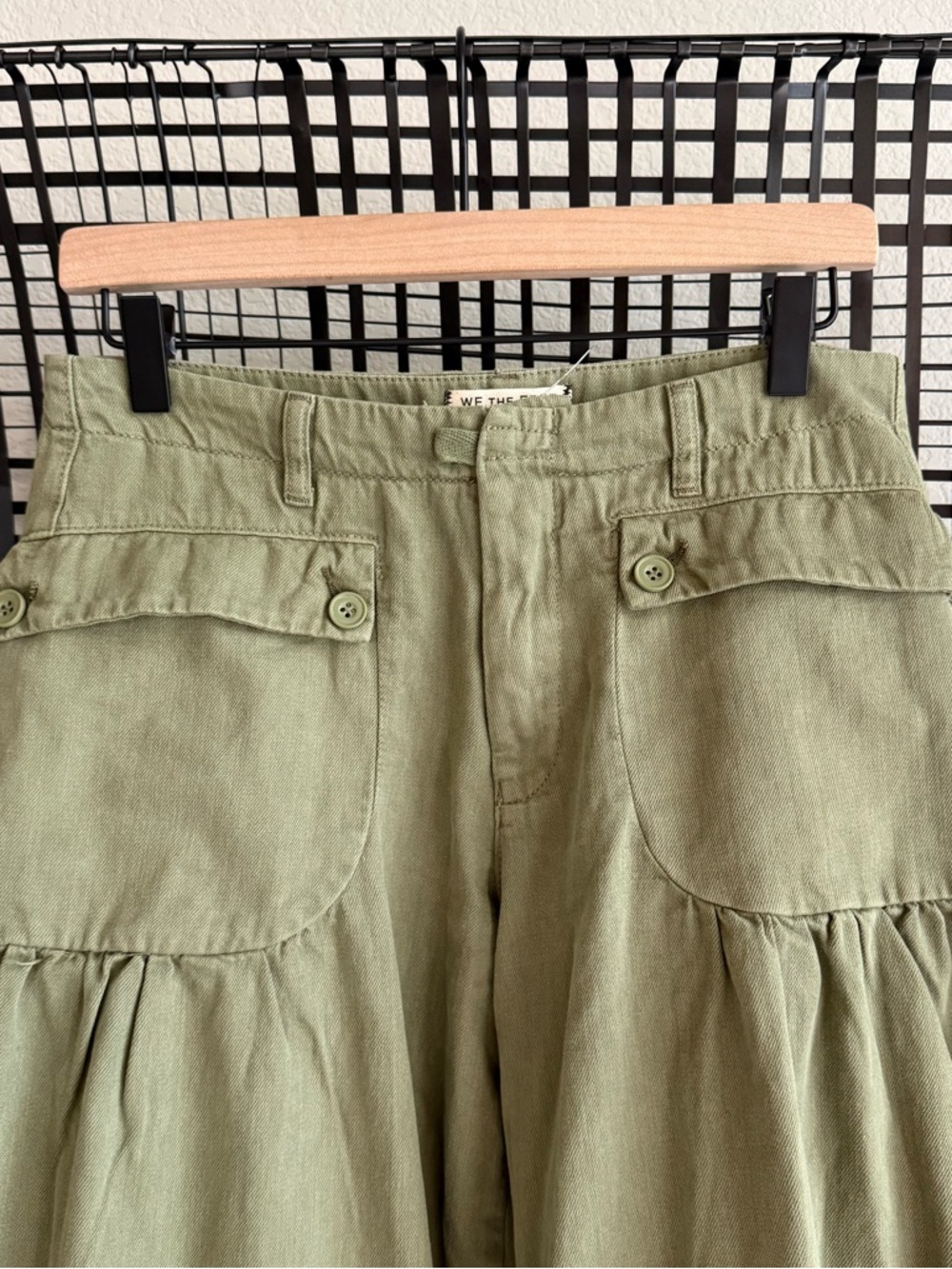 Free people We The Free Lotus Balloon Jeans army green - Picture 4 of 7